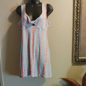 Palmwave Floral Print Sun Dress